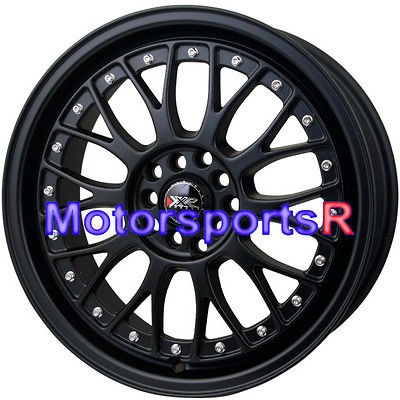   521 Flat Black Wheels Rims 5x100 03 04 10 11 12 Toyota Corolla S LE