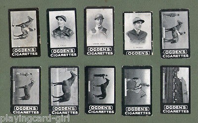 10 different OLD circa 1902 Tobacco cigarette cards horse racing 