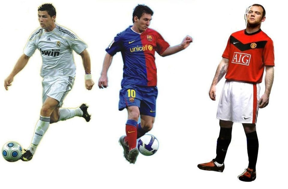   Ronaldo/Messi/​Rooney Giants 33 Wall Stickers Decor Mural Art