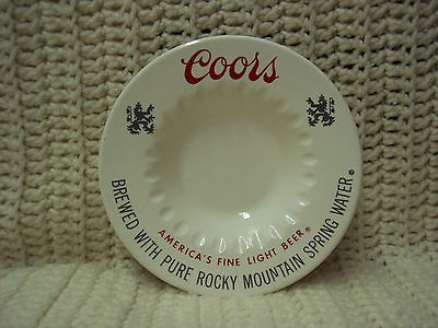 Vintage Coors Light Ceramic Ashtray