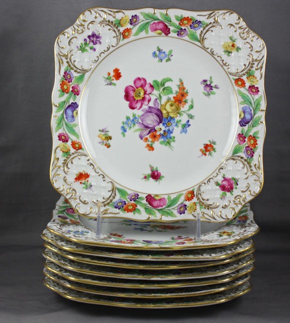   Empress Dresden Flower Royal Dresdner Art Small Luncheon Plate