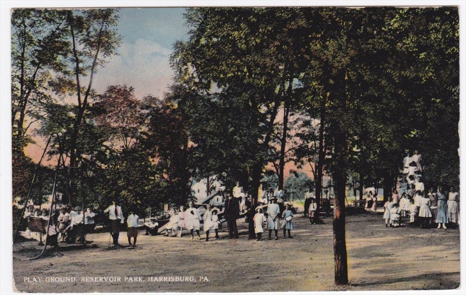 Harrisburg Pennsylvania Play Ground Reservoir Park Antique Colored 