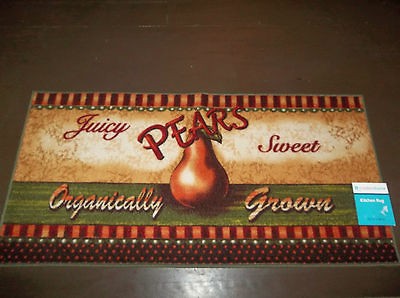 Madison Home Kitchen Pear Fruit Rug Mat 20 x 40 Big New Country 