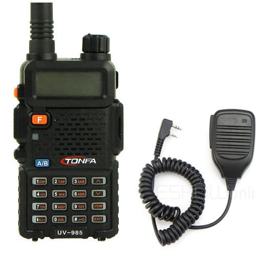 Walkie Talkie 8W 128CH UV 985 UHF+VHF DTMF Dual Band /display +Speaker 