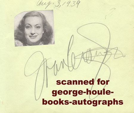 JOAN CRAWFORD~LILLI​AN GISH~AUTOGRAPH​S~AA~GRAND HOTEL