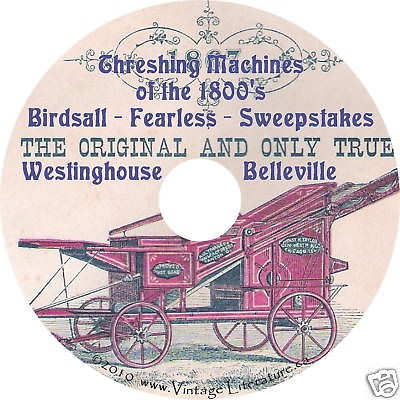 Threshing Machines of the 1880s on CD