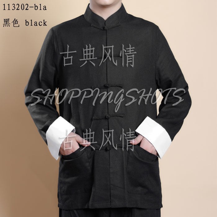 chinese coat clothing clothes for men jacket 113202 black size S  XL 