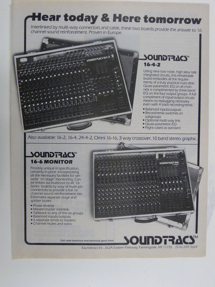 soundtracs in Live & Studio Mixers