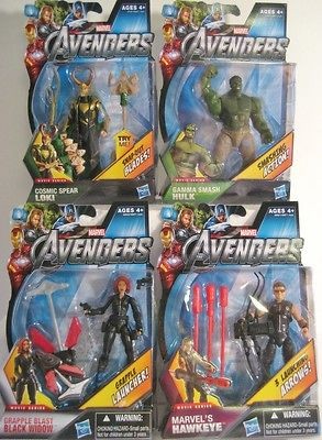 MARVEL AVENGERS 4 INCH MOVIE SERIES BLACK WIDOW HAWKEYE HULK LOKI THOR 