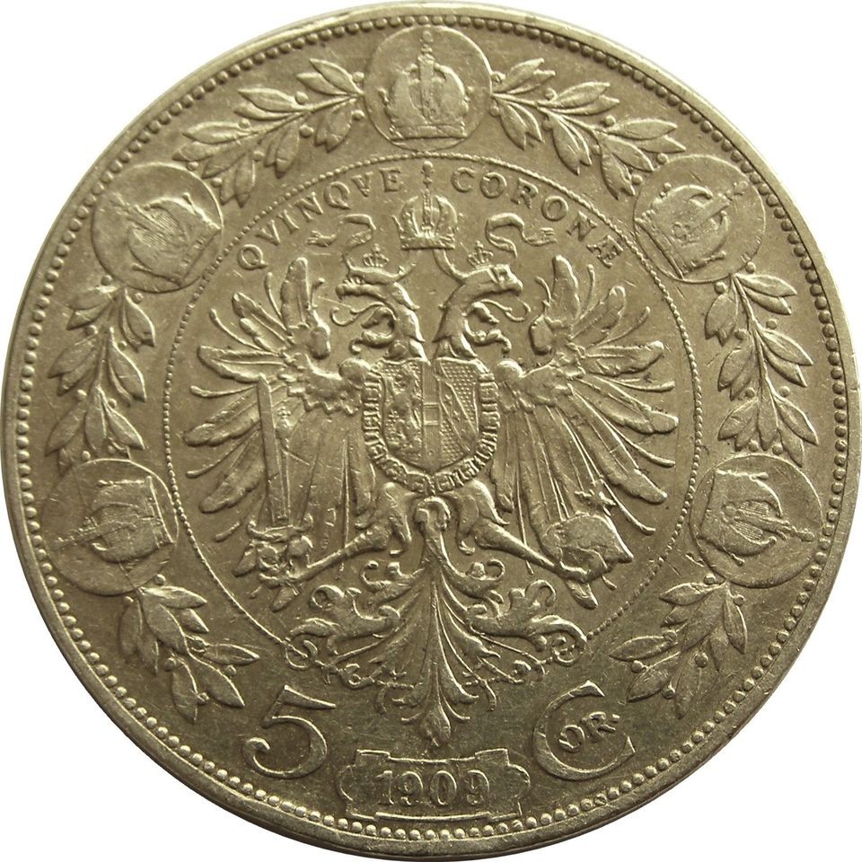Austria 1912+1913 2 Corona 2 Silver Coins KM 2821 Lightly Toned XF+