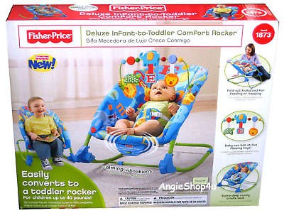 Fisher Price Infant to toddler Alpha Fun Deluxe Rocker Bouncer Chair 