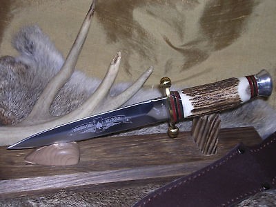 BLACKJACK STAG DAGGER STYLE HUNTING BOWIE KNIFE W/ SHEATH CASE NR