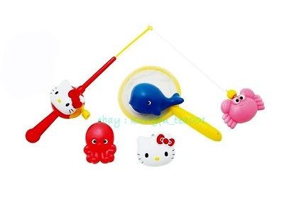 Sanrio Hello Kitty Bathroom Swimming Pool Magnetic Fishing Game SET 