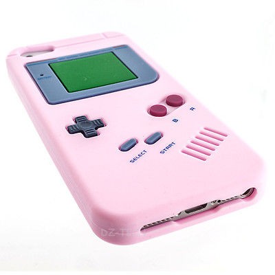 Baby Pink Game Boy Silicone Gel Skin Case Cover Apple iPhone 5 6TH GEN 