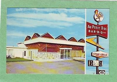 Au petit Duc Bar B Q Rivière Du Lou​p , Quebec postcard