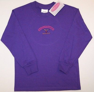 Gymnastics & Gymnast on Balance Beam Monogram Long Sleeve Toddler 