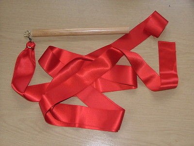 RIBBON BATON OR WAND FOR MAJORETTE, BATON TWIRLER, RYTHMIC GYMNAST 