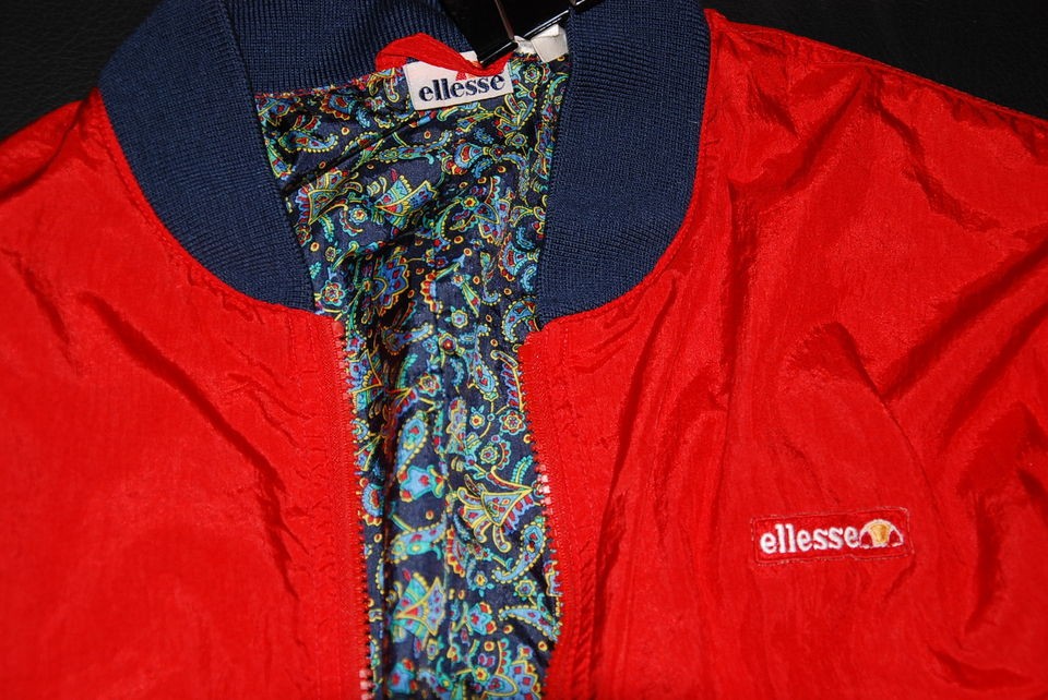 ELLESSE Vintage 1980s Lined Track Jacket   Size S Very Nice 