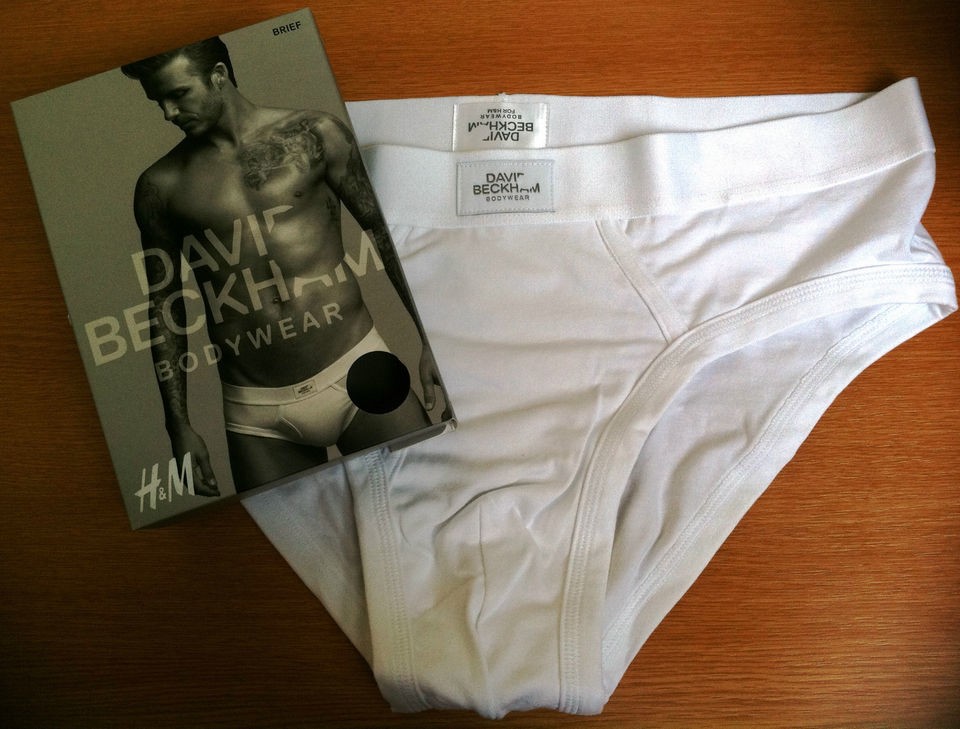 DAVID BECKHAM BODYWEAR RANGE   BRIEFS   L   WITH UPSIDE DOWN LABEL 