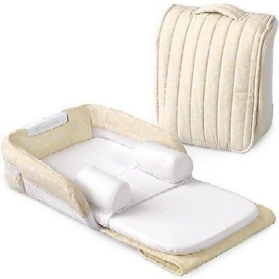 Baby Delight BD1120 Snuggle Nest Portable Sleeper w/ Mesh Liner Beige 