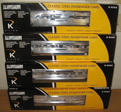   4670B NYC NEW YORK EMPIRE 21 ALUMINUM TRAIN PASSENGER 4 CAR SET SCALE