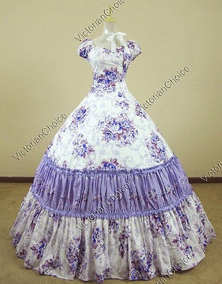 Southern Belle Civil War Satin Ball Gown Prom Dress Reenactment 270 XL