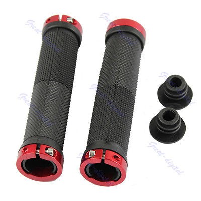   Lock on Handle Grips For Bicycle Road MTB BMX Bike Handlebar Red