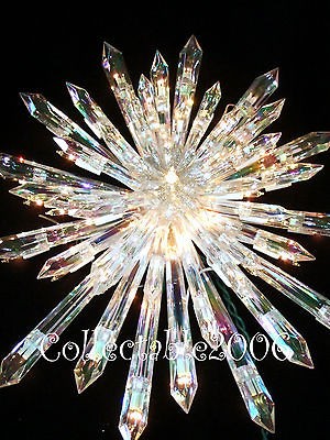 CHRISTMAS BETHLEHEM NATIVITY GIANT PRELIT CRYSTAL TREE TOPPER STAR 