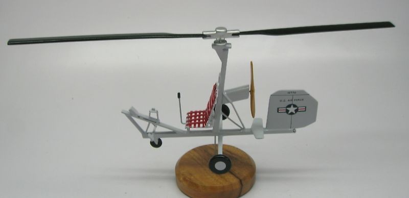 Bensen X 25B Gyrocopter Helicopter Wood Model Replca XL Planeshwocase