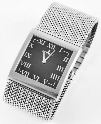   BLACK FACE STAINLESS STEEL MESH WATCH MENS WRISTWATCH DESIGNER