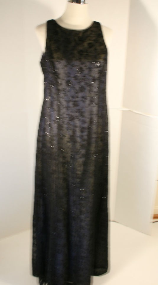 Womens DRESS EVENING GOWN sz 14 BETSY & ADAM by JASLENE Black over 