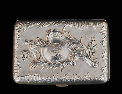 VICTORIAN STERLING SILVER CIGARETTE CASE ENGLISH BIRMINGHAM