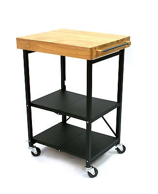 black microwave cart