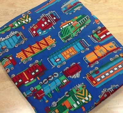 Train Locomotive Baby Boys Bedroom Curtain Valence Fabric 170 LONG