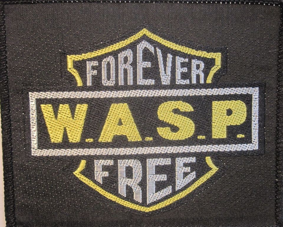   Forever Free Vintage Woven Sew On Patch Blackie Lawless RARE W.A.S.P