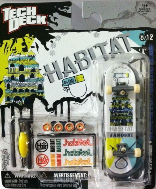 TECH DECK   HABITAT   FINGER BOARD, STICKERS, WHEELS