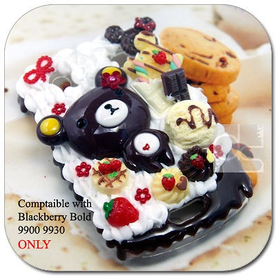 Rilakkuma Cream Hard Skin Case Back Cover For Blackberry Bold Touch 4G 