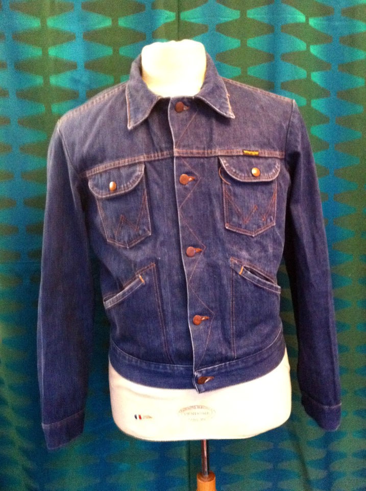 WRANGLER BLUE BELL VINTAGE 1960s SANFORIZED DENIM JACKET 42CH 