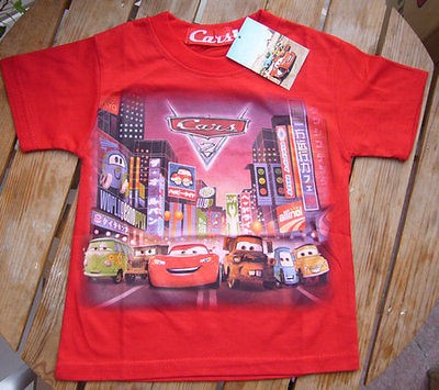 New Disney Cars Red Cotta T SHIRT #507 Size 8 Very Cute LOVELY GIFT 