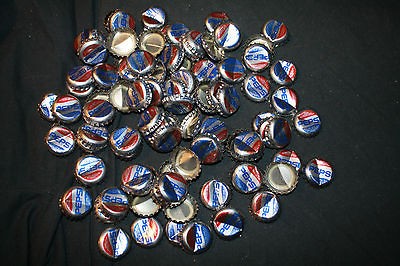 VINTAGE PEPSI BOTTLE CAPS METAL POP TOPS OFF GLASS BOTTLES 100 TOTAL 