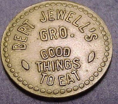   City MO ) Trade Token Bert Jewells Gro. GF LOAF BREAD NICE r2743