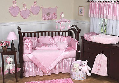 JOJO DESIGNS LUXURY UNIQUE BOUTIQUE PINK CHENILLE 9pc BABY GIRL CRIB 