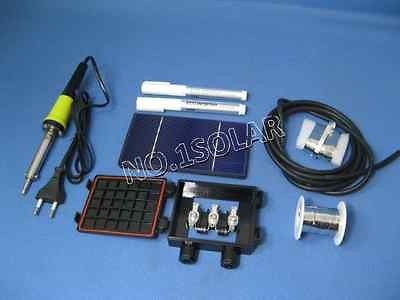   solar cells+tab bus wire flux pen J box solar cable soldering gun