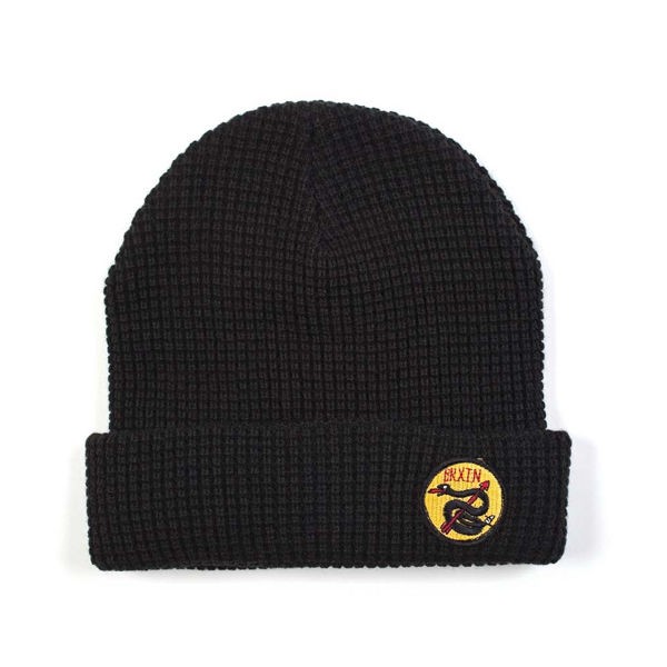 Brixton Ltd. Scale Beanie Hat Black, Navy/Red