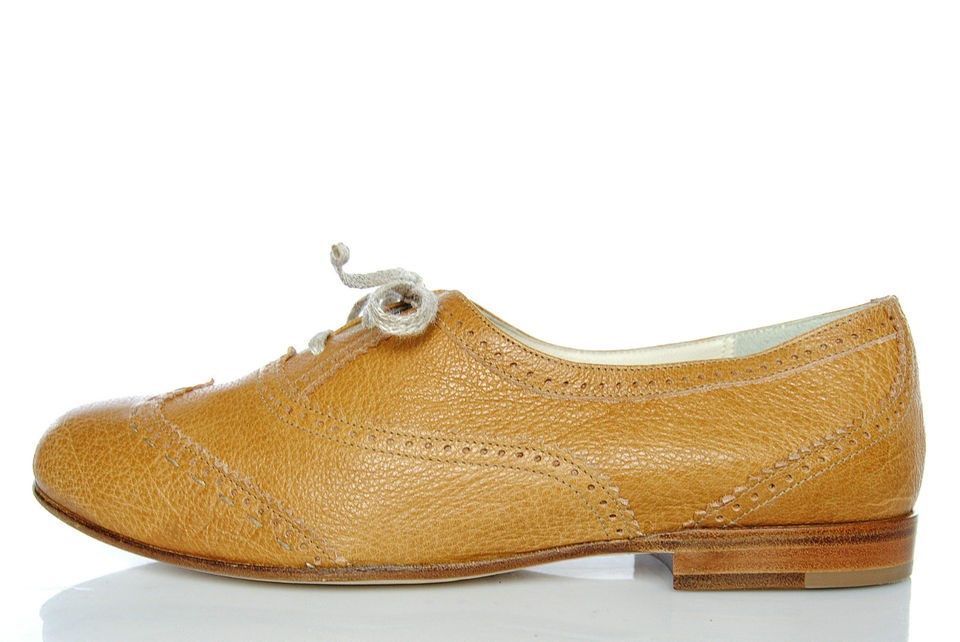   HENRY CUIR Vintage Lace up Oxford 2100A CUOIO Flat Handmade Brogue