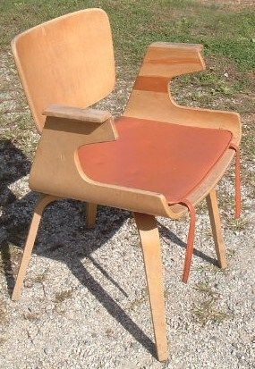   Regency Mid Century Modern Broyhill wing arm chairs bergere style