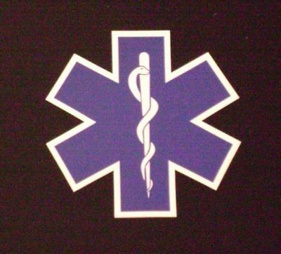 STAR OF LIFE Caduceus decal for medical ems emt helmet ambulance or 