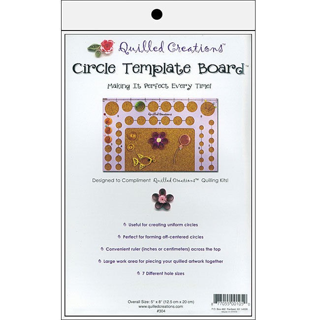 Circle Template Board for Quilling