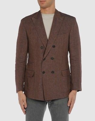 BRUNELLO CUCINELLI $2350 Double Breasted Linen Sport Coat Blazer NEW 