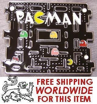 Pewter Belt Buckle Cartoon Video Game Pacman NEW